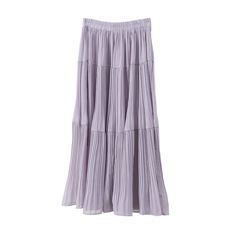 High Waist Long Umbrella Slim Fit Large Swing Chiffon Dress Skirts