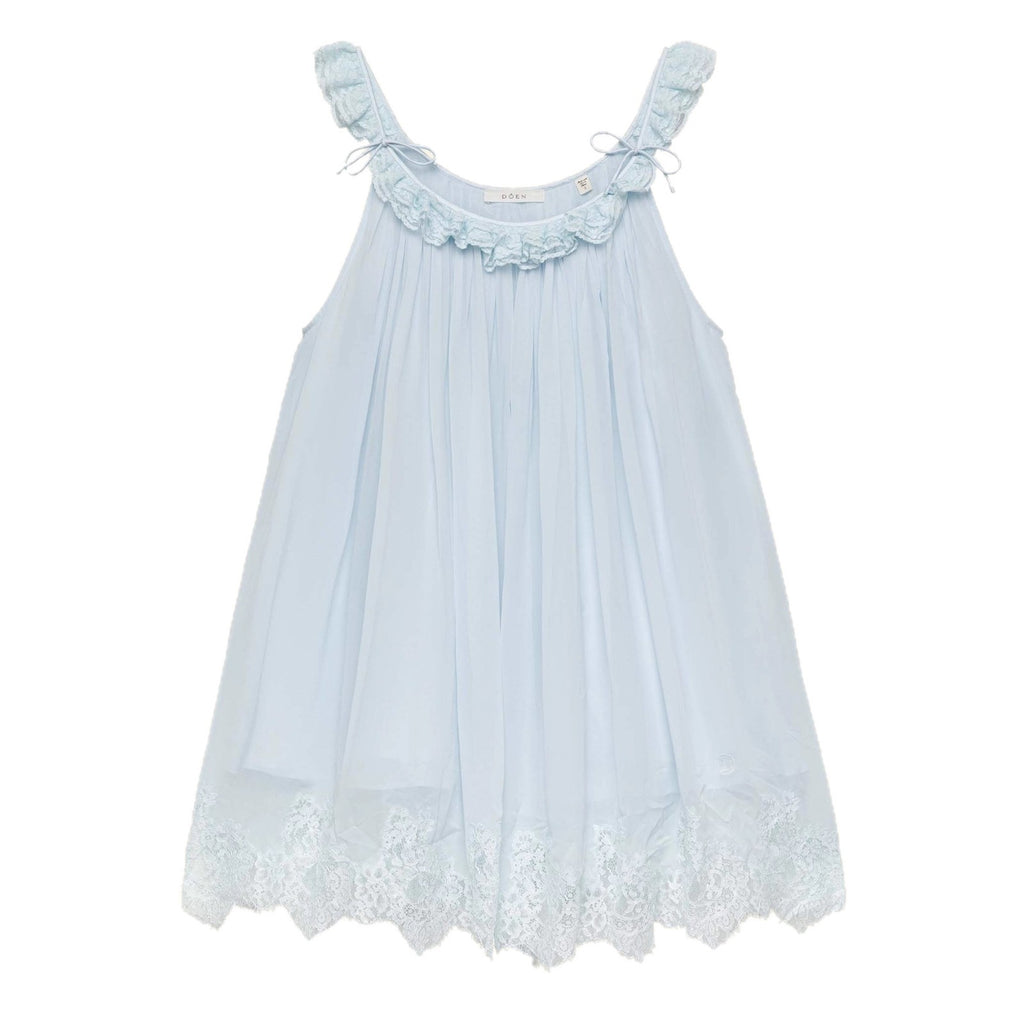 Style Summer Sleeveless Lace Edge Loose Dress