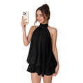 Women's Solid Color Vacation Sexy Backless Halter Tops