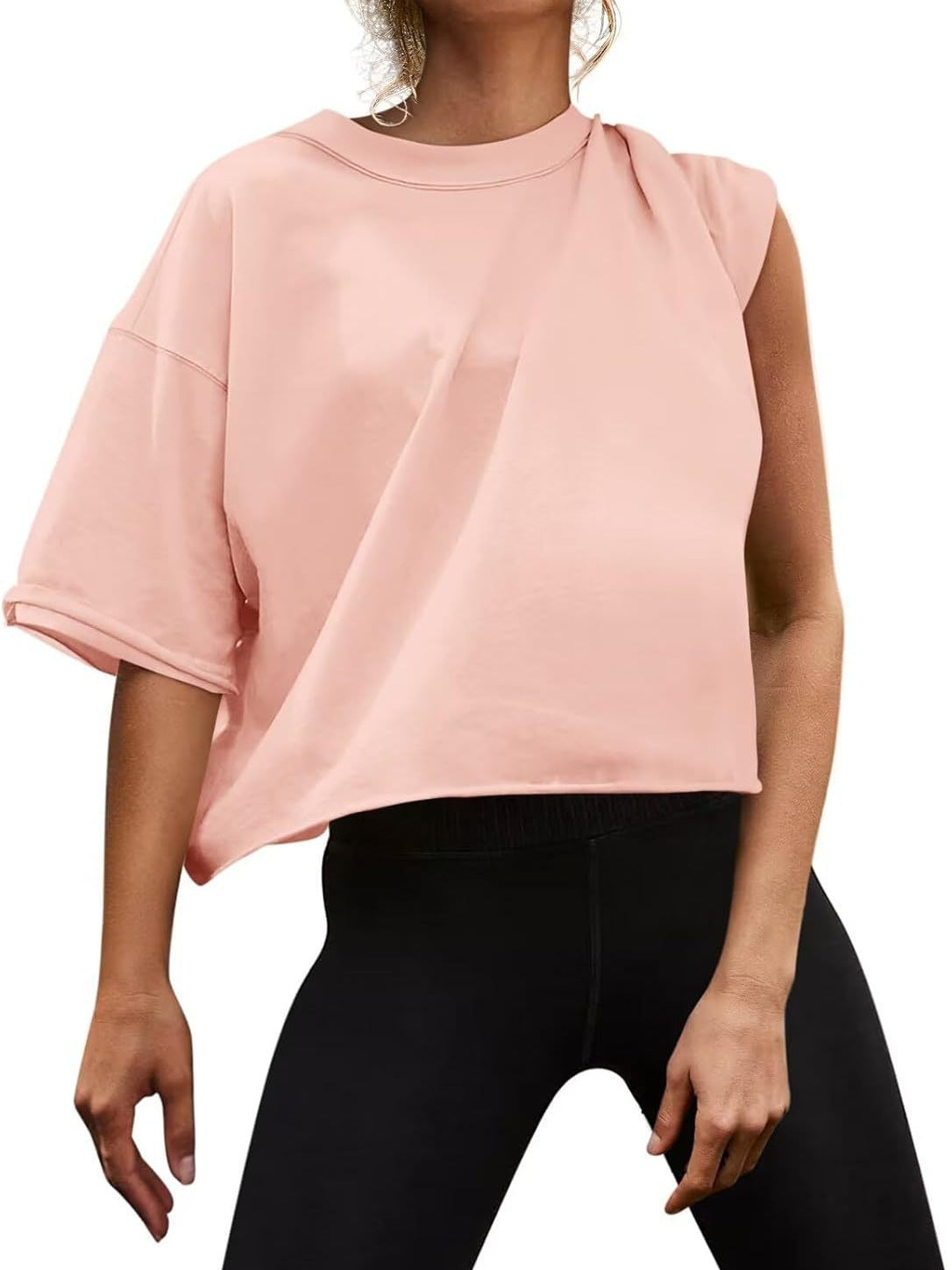 Sports Sleeve Yoga Leisure Workout Loose Women's T-shirt