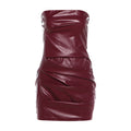 Women's Autumn Sleeveless Backless Tube Sexy Slim Dress
