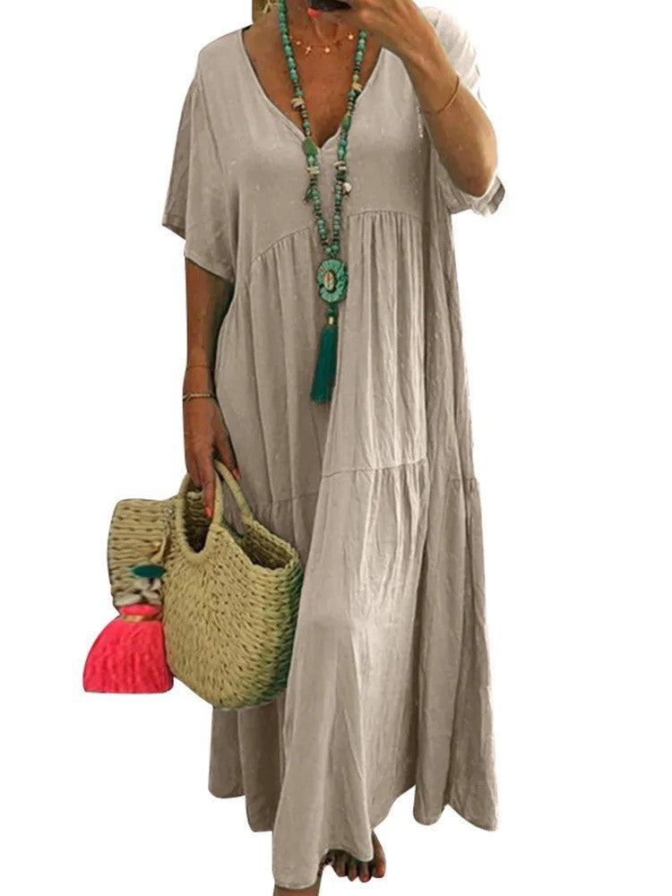 Elegant Classic Irregular Long Large Hem Dress