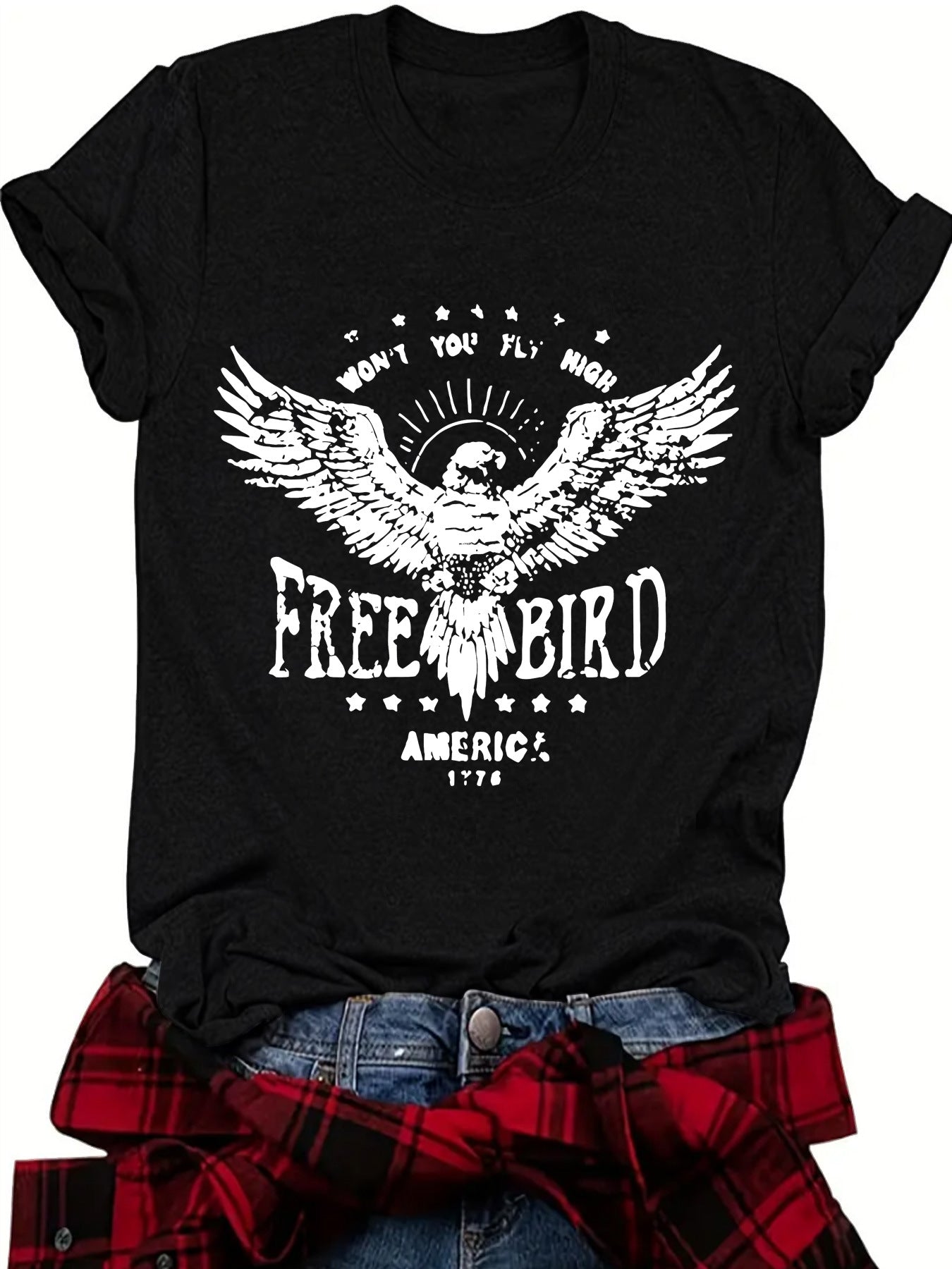 Summer Printed Round Neck Sleeve Casual Shorts