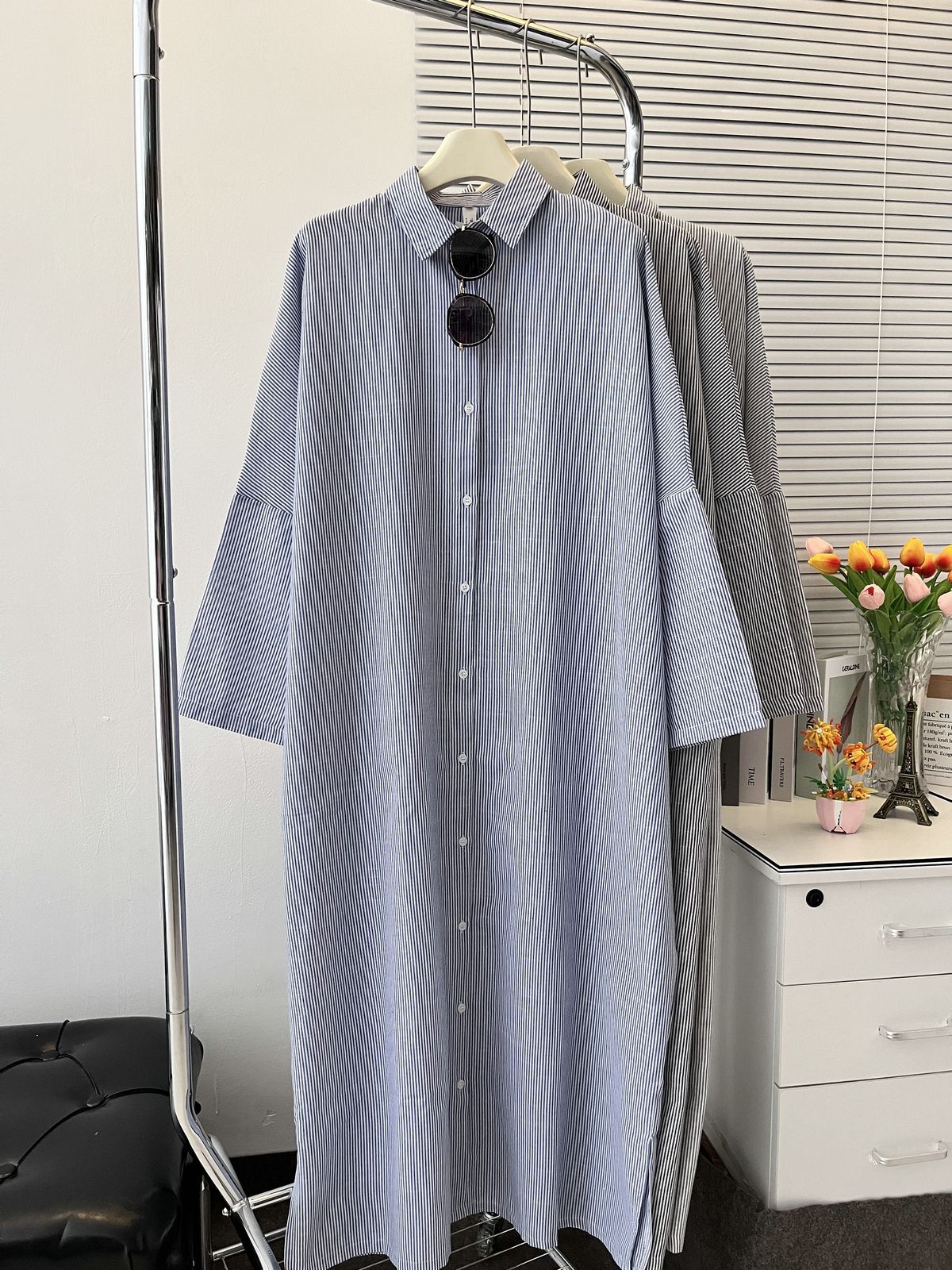 Lapel Collar Striped Temperament Commute Long Sleeve Cardigans