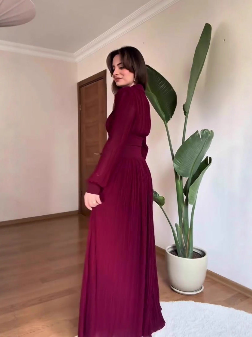 Women's Spring Noble Elegant Graceful Long Sleeves Dress