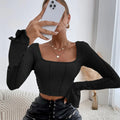 Women's Slim Fit Long Sleeve Pullover Knitted Tops