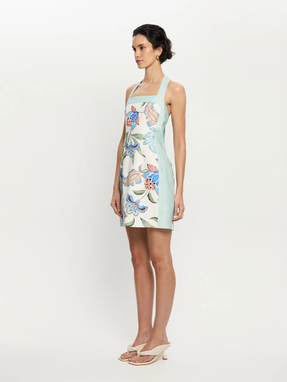 Classic Fashion Casual Linen Multicolor Printing Dress