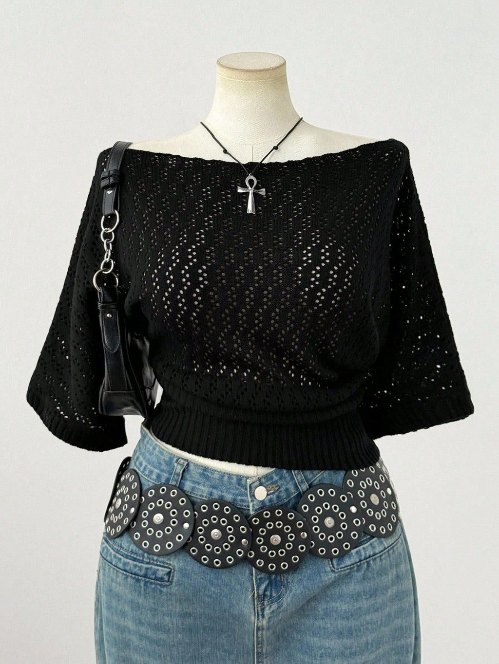 Women's French Style High-grade Hollow Wool Summer Slim Sweaters