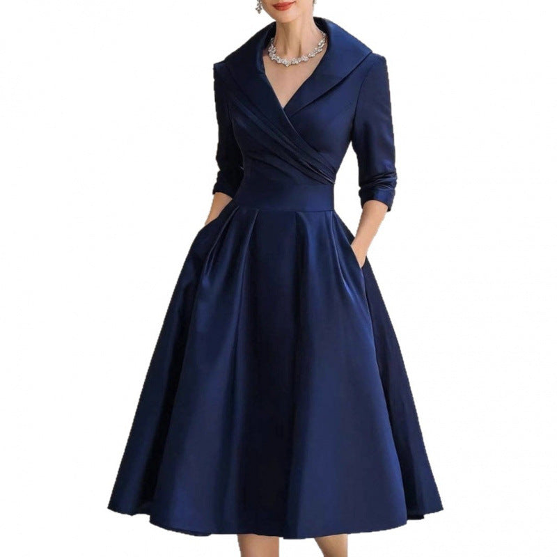 Women's Temperament Slimming Elegant Long Sleeve Dress