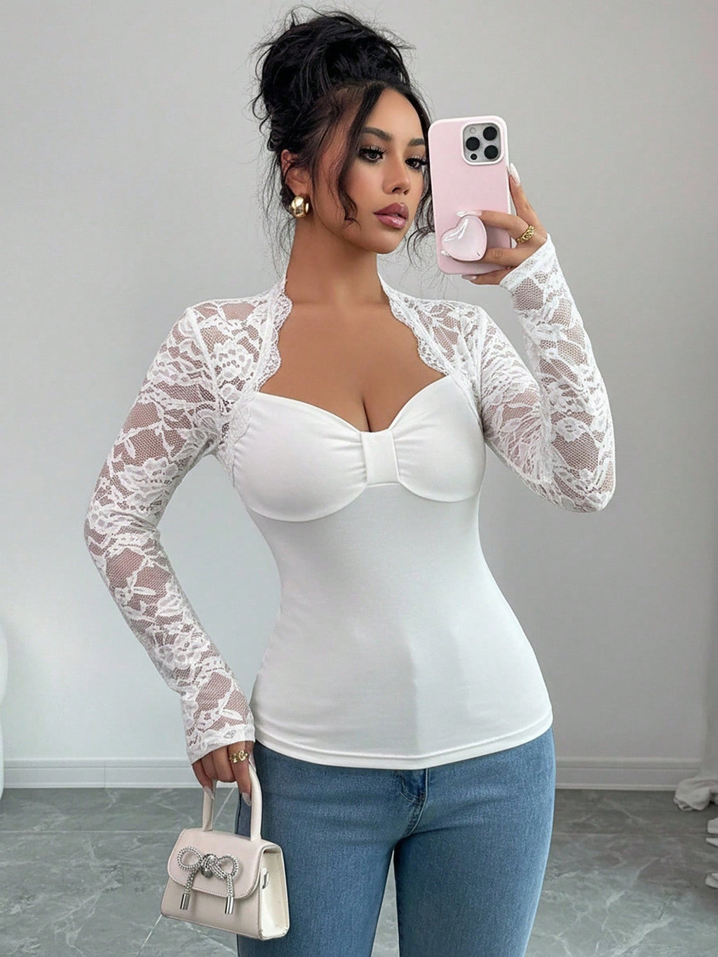 Women's Knitting Long Sleeve Slim Fit Slimming Women's T-shirt