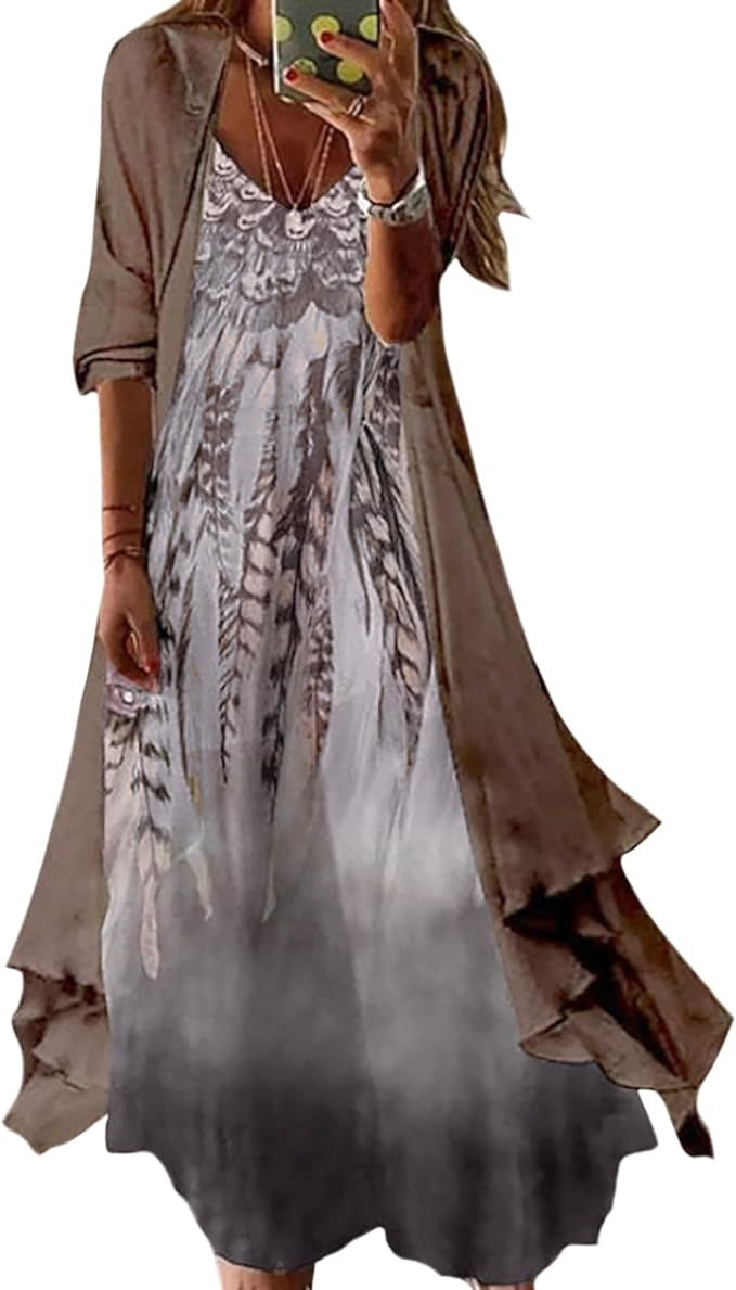 Women's Holiday Suspender Indian Style Large Swing Dress