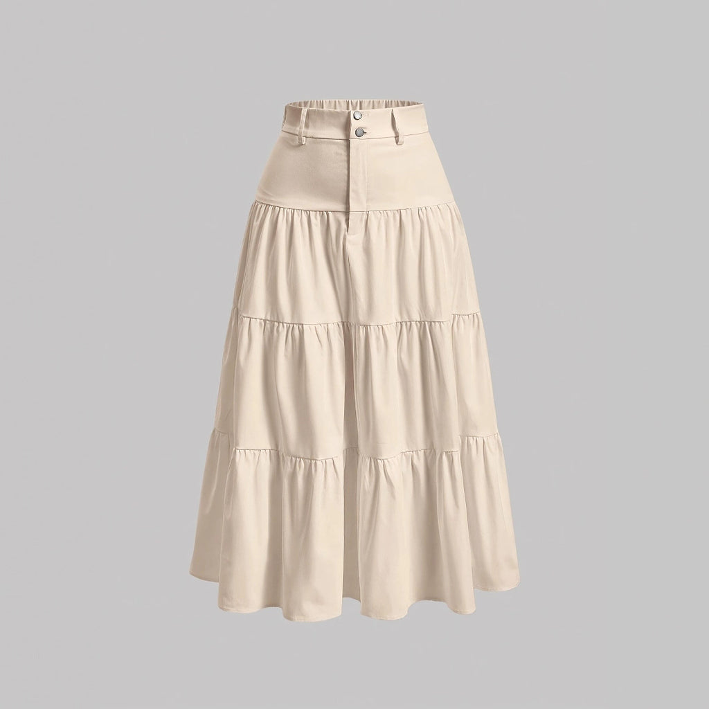 Comfortable Women's Solid Color High Waist Skirts
