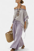 Women's Large Loose Casual Summer Fashion Seaside Blouse