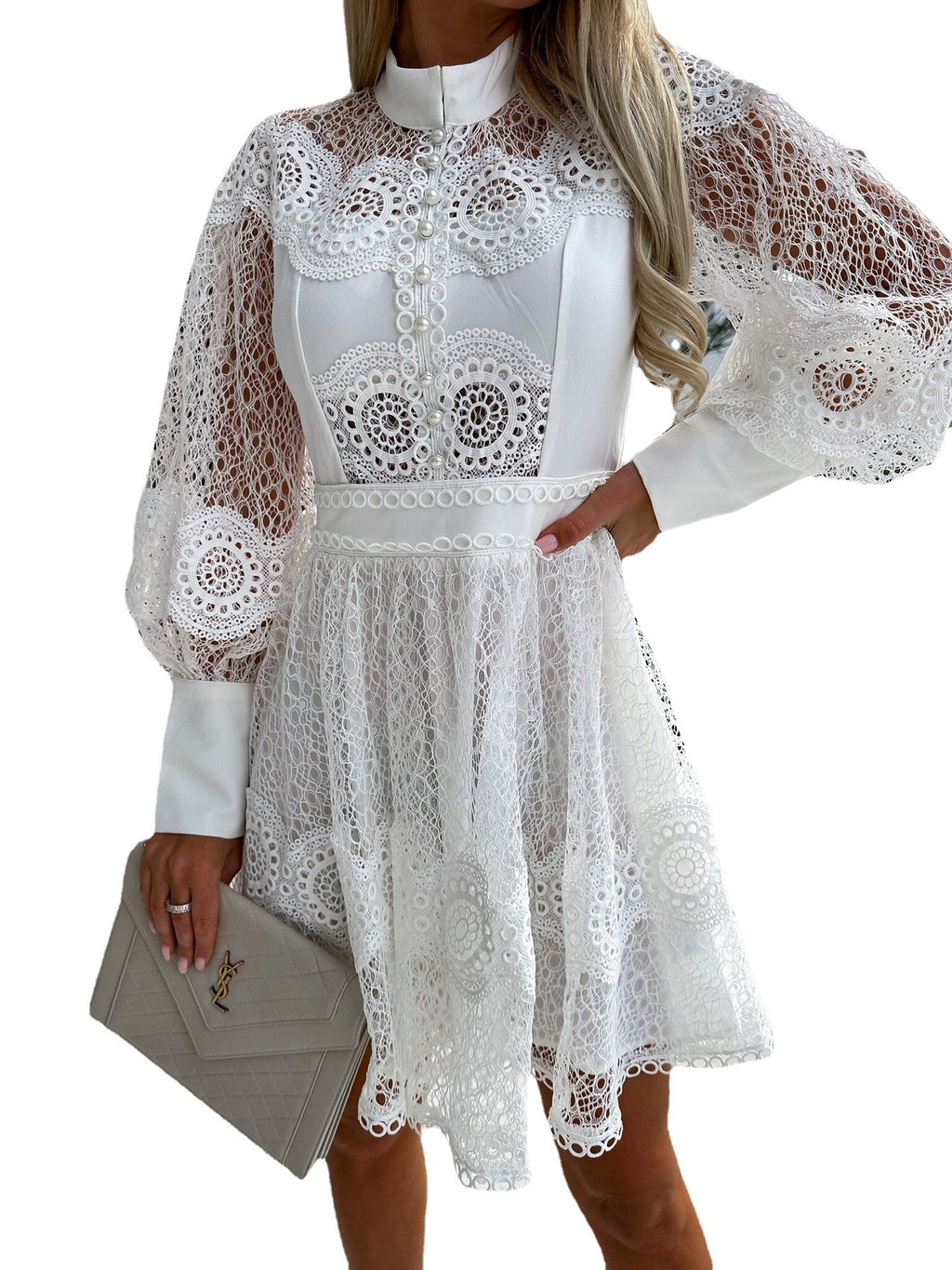Sexy Lace Style Temperament Long Sleeve Dress