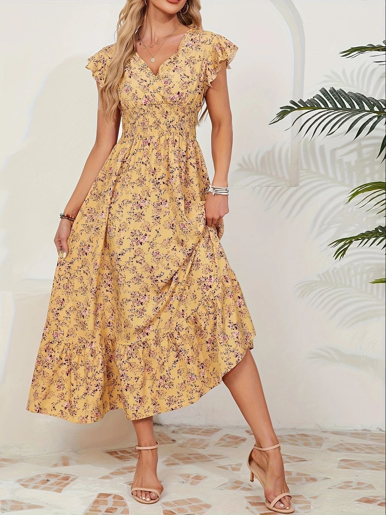 Classic New Charming Printed French Floral Skirts