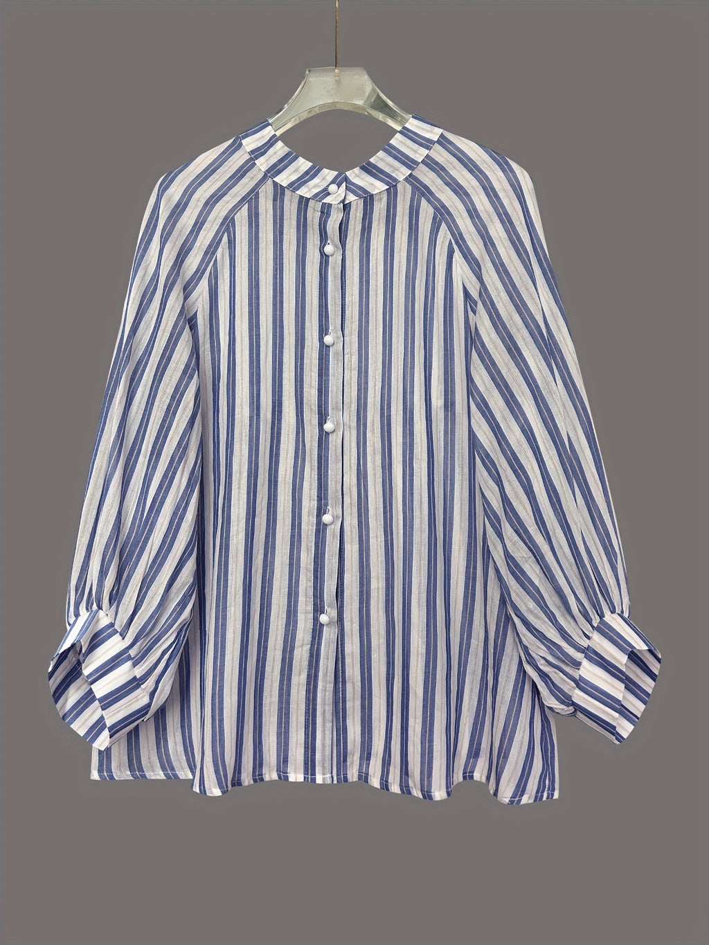 Women's Long-sleeved Striped Shirt Slimming Casual Loose Wear Blouse