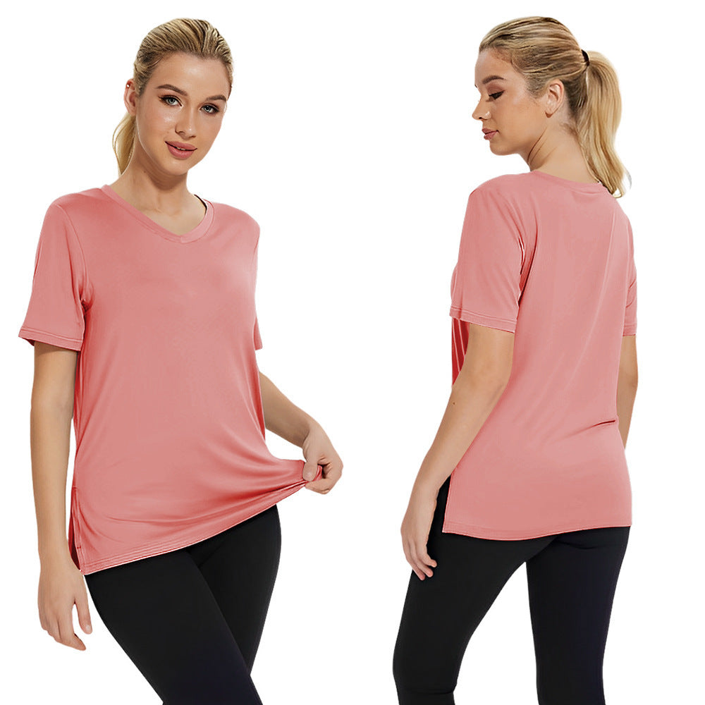 Women's Simple Fashion Pure Color Loose Split Clothing