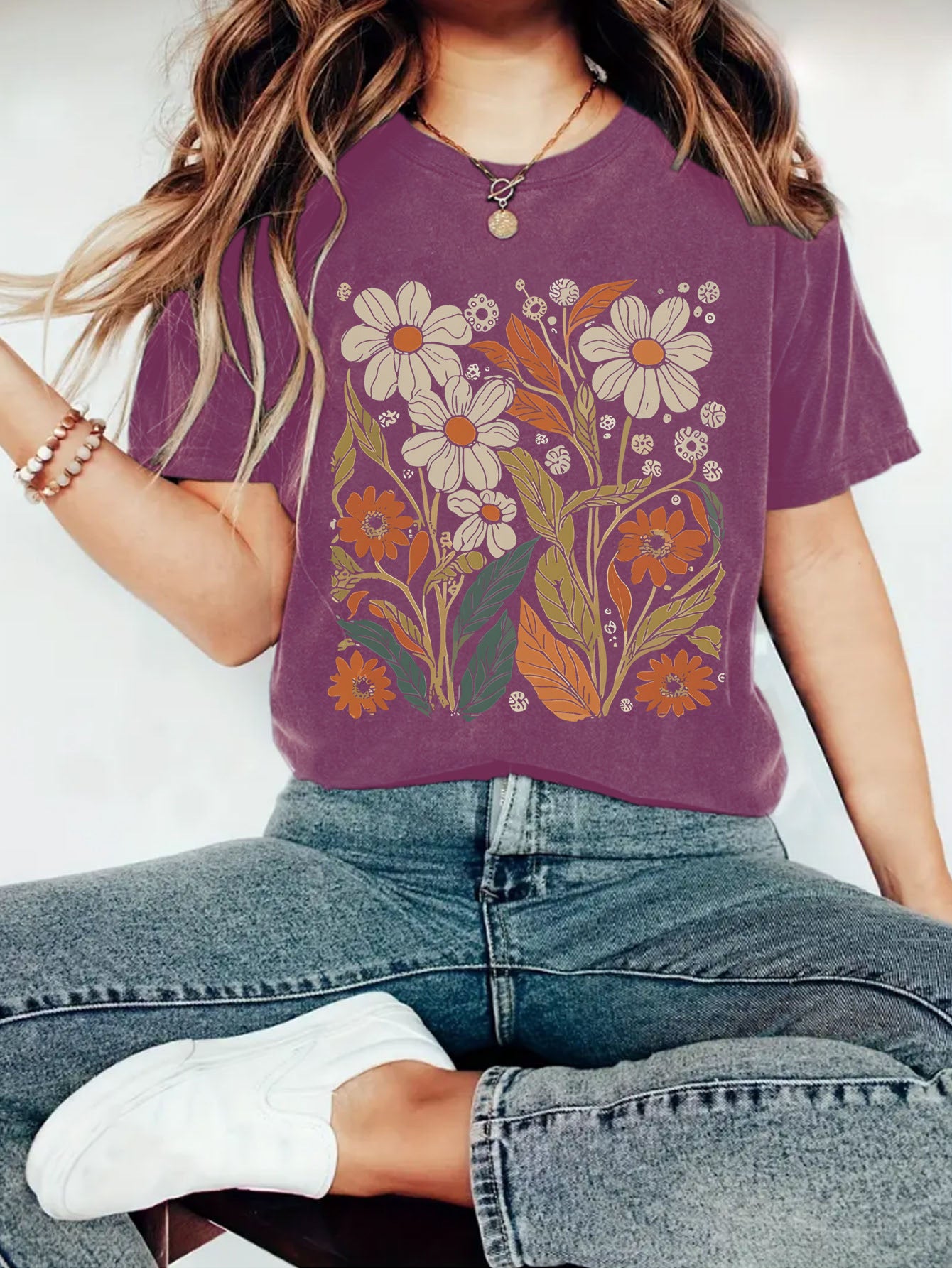 Women's Graphic Print Crew Neck Sleeve Casual Women's T-shirt