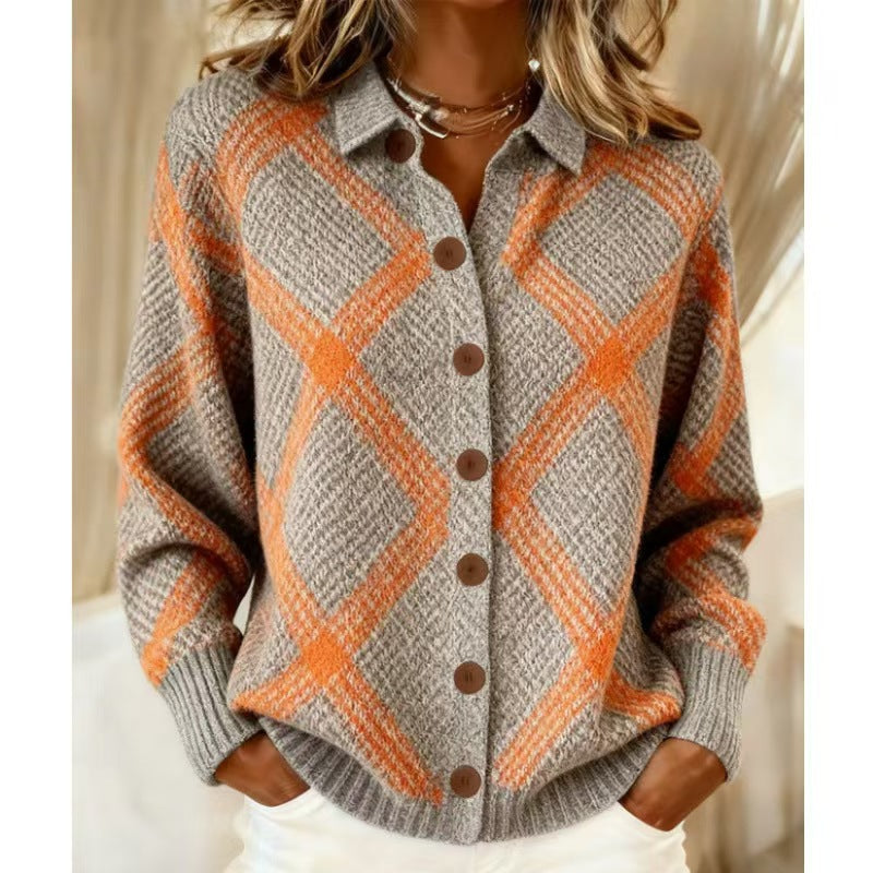 Women's Long-sleeved Winter Large Lapel Effect Inner Cardigans