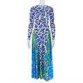 Women's Waist Slimming Sheath High Collar Long Dress