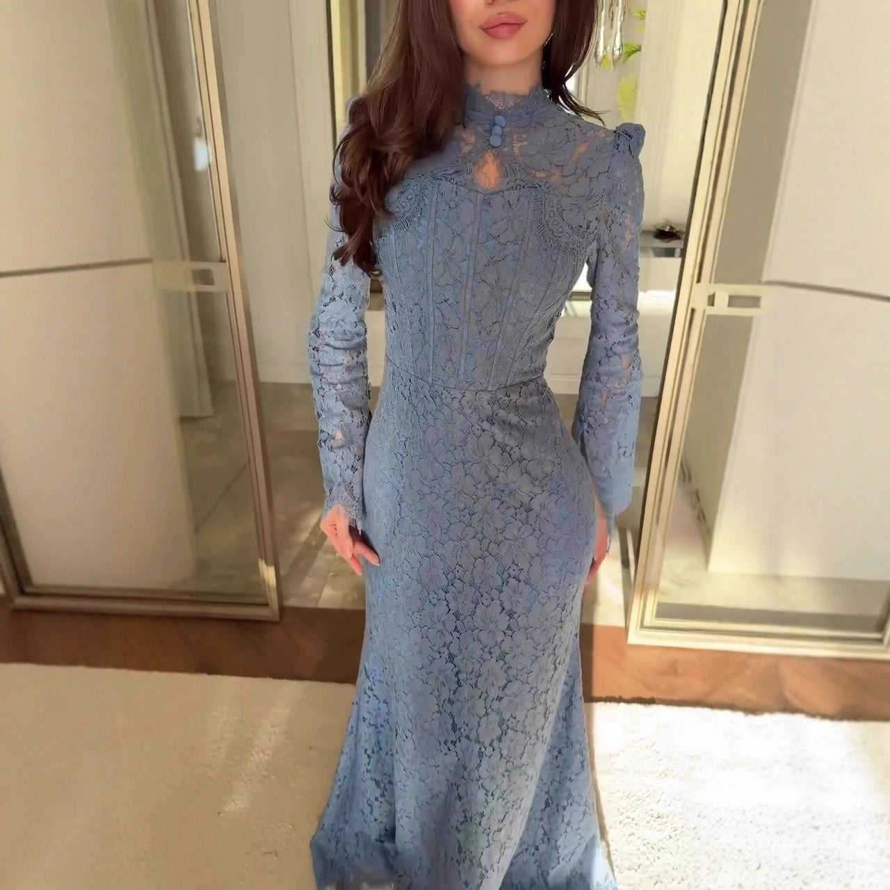 Lace Long Sleeve Autumn Victoria Style Dress