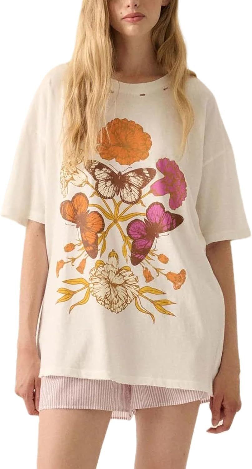 Women's Summer Printed Casual Round Neck Women's T-shirt