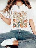 Women's Graphic Print Crew Neck Sleeve Casual Women's T-shirt