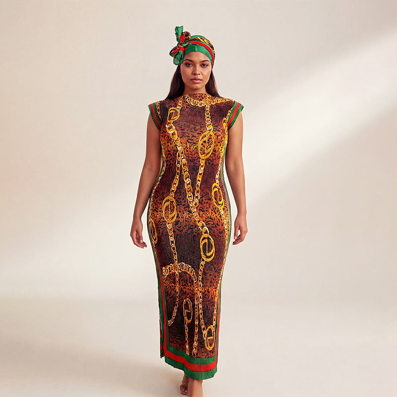 Women's Source African Robe With Scarf Arab Dress