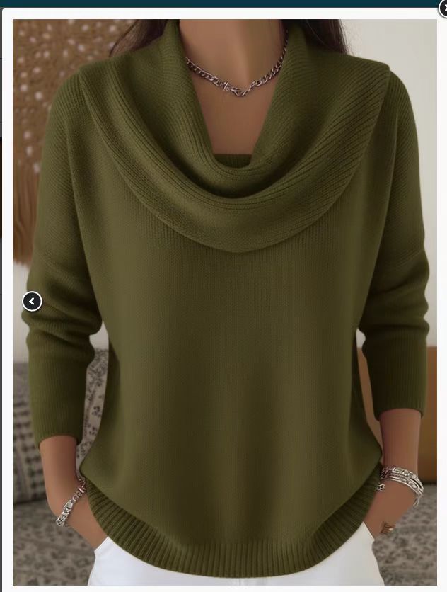 Cool Innovative Women's Solid Color Long-sleeved Sweaters