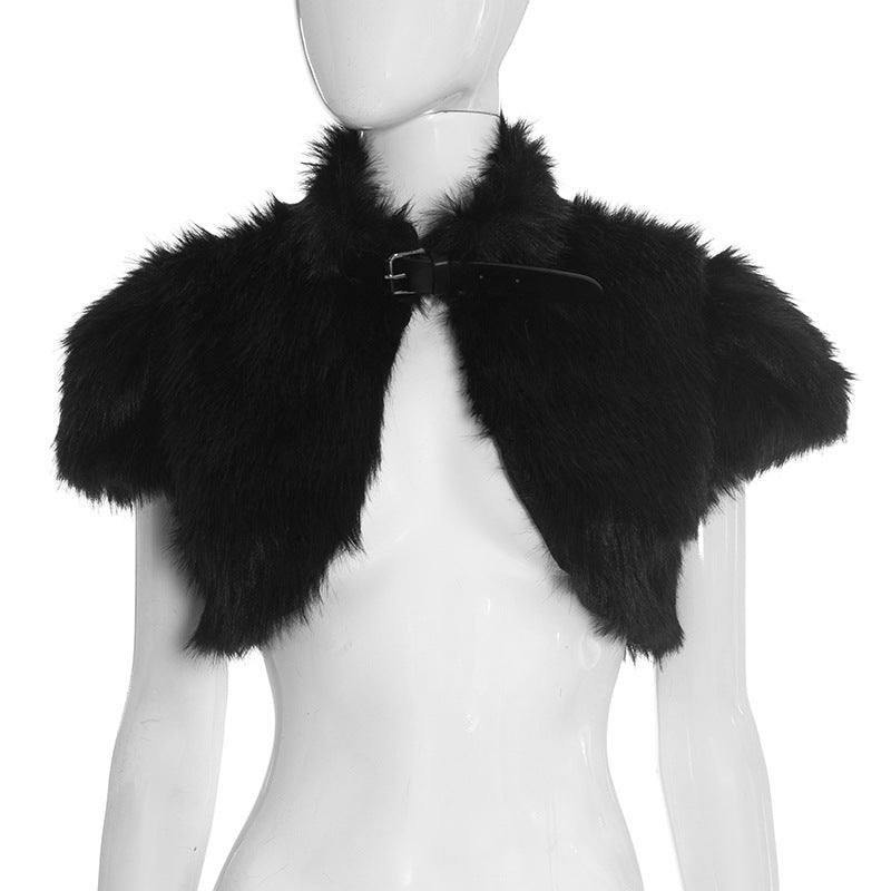 Women's Solid Color Sexy Furry Navel Sleeveless Women's T-shirt