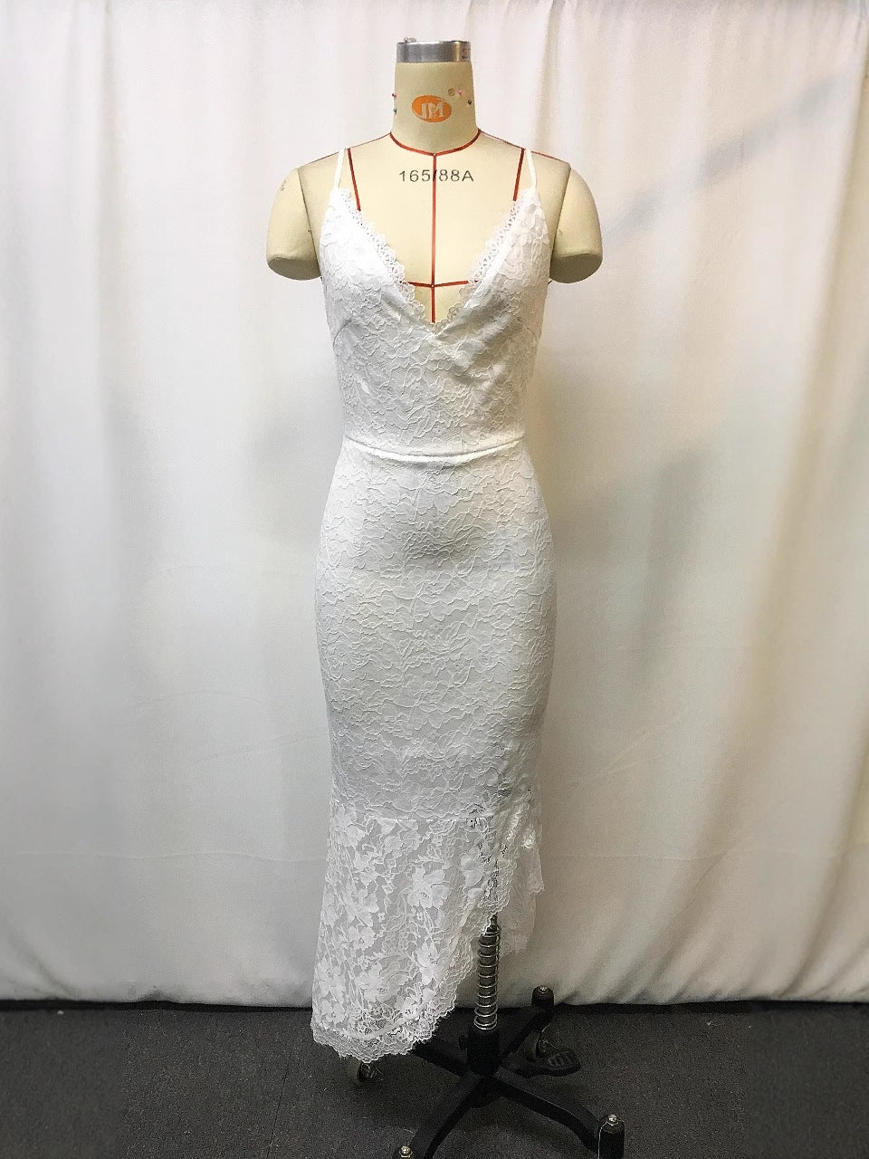 Women's Summer Retro Bohemian White Lace Sleeveless Dress