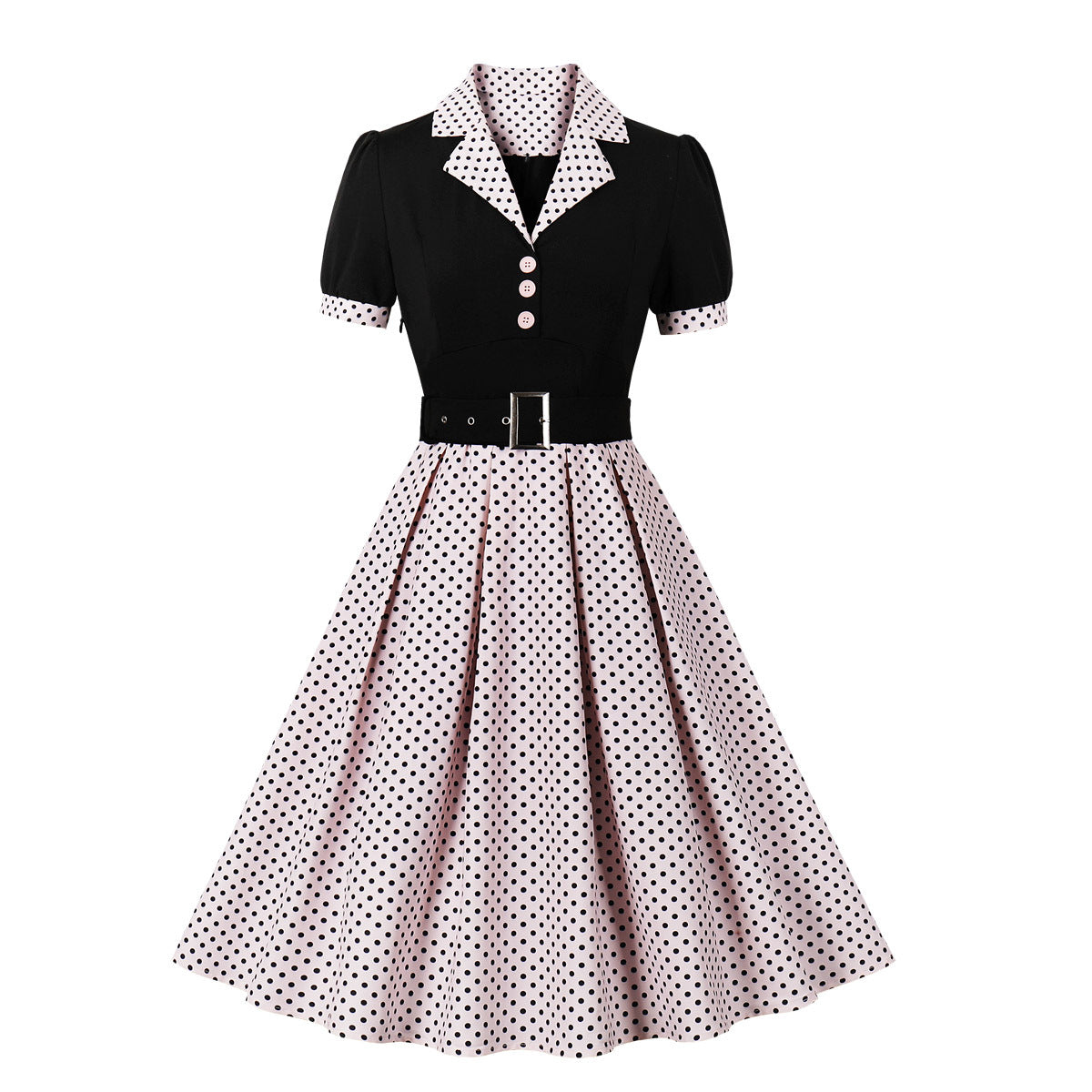 Women's Commuter Artistic Retro Dots Sleeve Lapel With Shorts