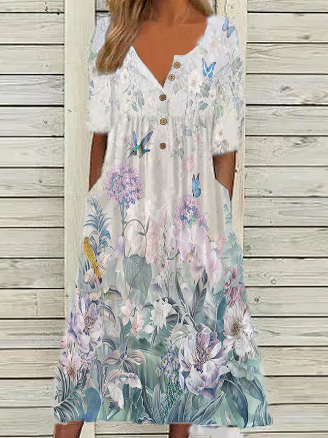 Popular Women's Printed Pocket Clinch Long Cardigans