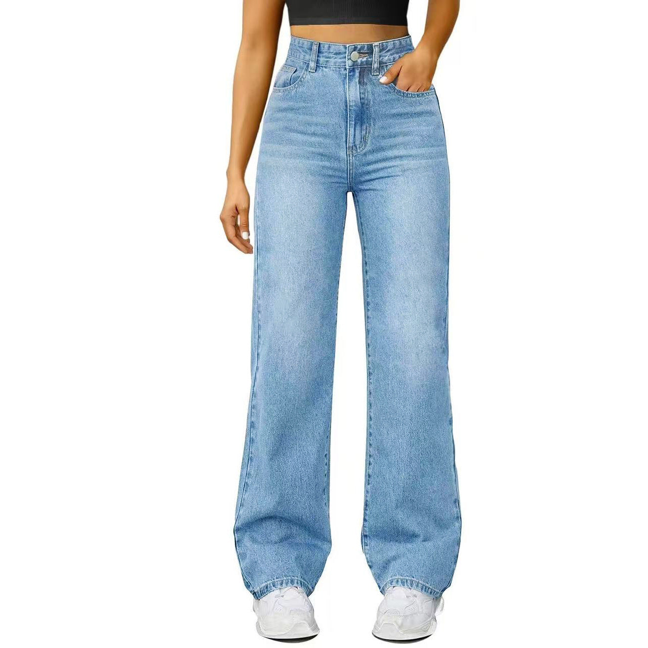 Glamorous Graceful New Women's Loose Straight Jeans