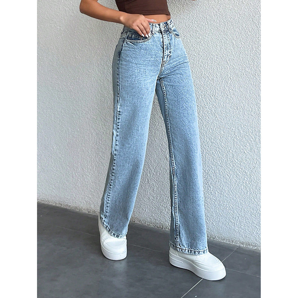 Women's Mei Straight Loose Trendy Wide Leg Women's Jeans