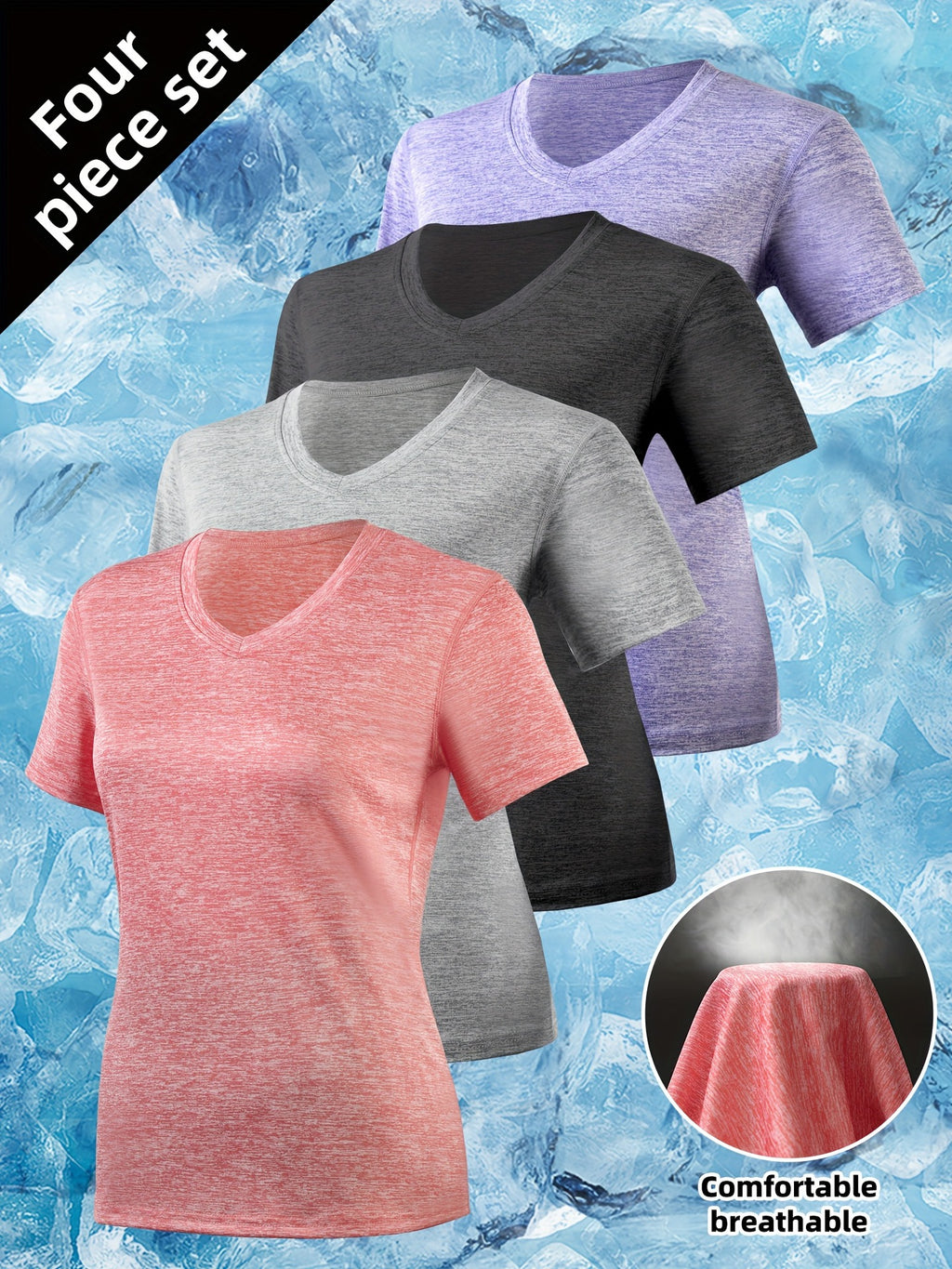 Women's Summer Sports Sleeve Slim Fit Breathable Women's T-shirt