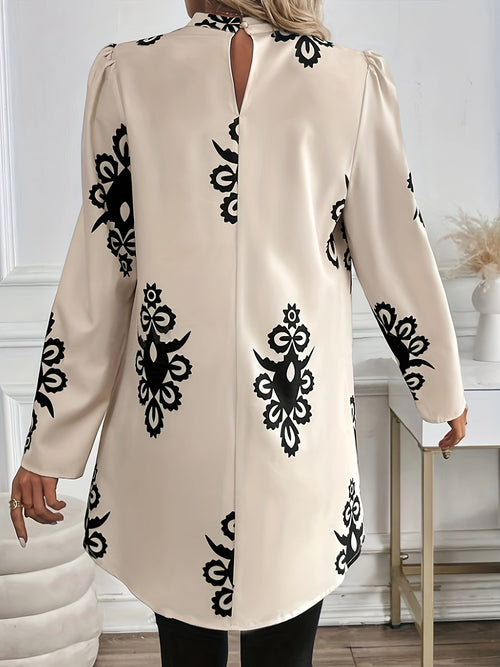 Durable Women's Long Sleeve Shirt Elegant Blouse