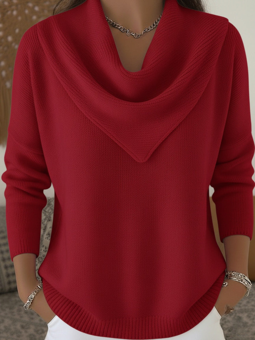Attractive Classic Women's Solid Color Long-sleeved Tops