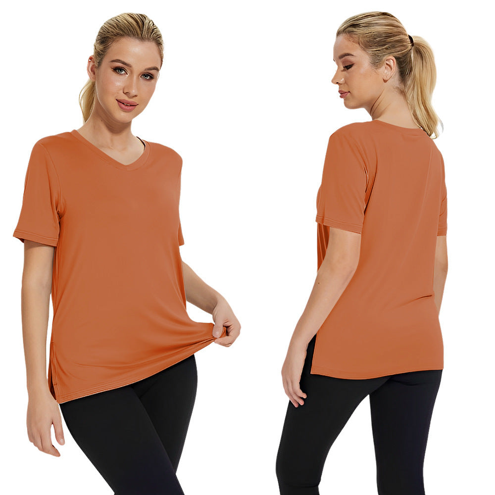 Women's Simple Fashion Pure Color Loose Split Clothing