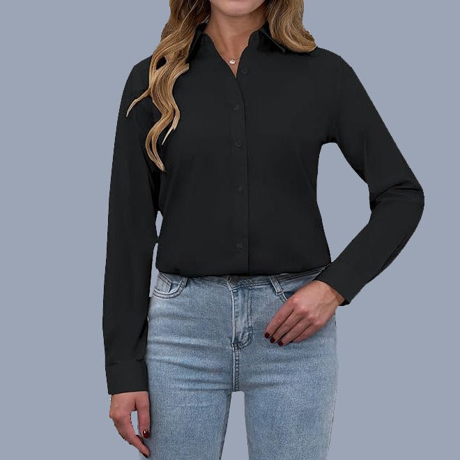 Women's Collar Shirt Loose Fashion Temperament Pure Blouse