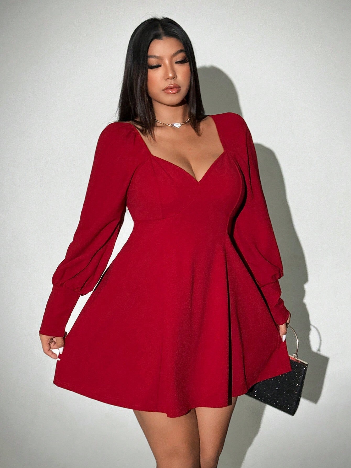 Women's High-grade Elegant Wine Red High Waist Shorts