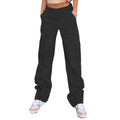 Attractive Women's High Waist Straight Cargo Pants