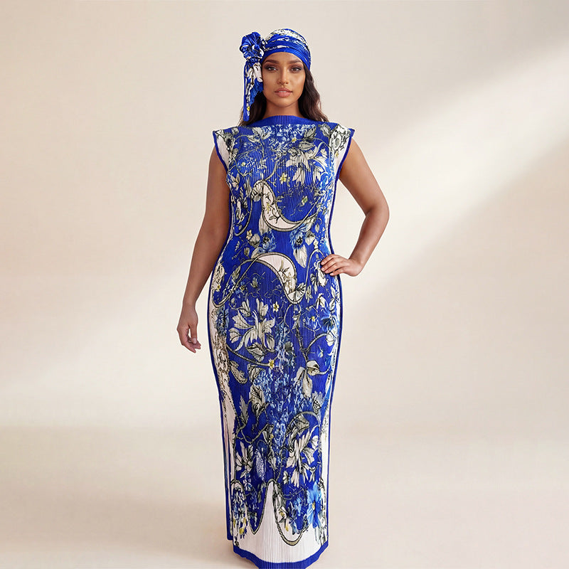 Women's Source African Robe With Scarf Arab Dress
