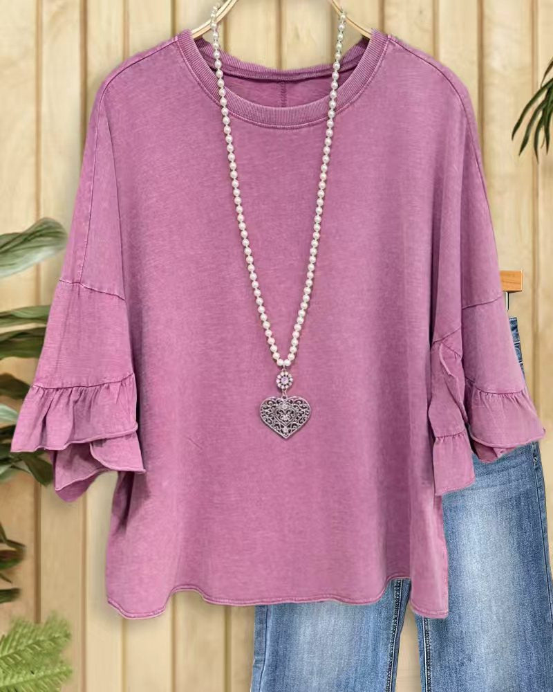 Women's Casual Fashion Comfortable Slim Looking Large Women's T-shirt