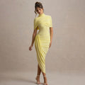 Women's Autumn Solid Color Fashion Backless Shawl Dress