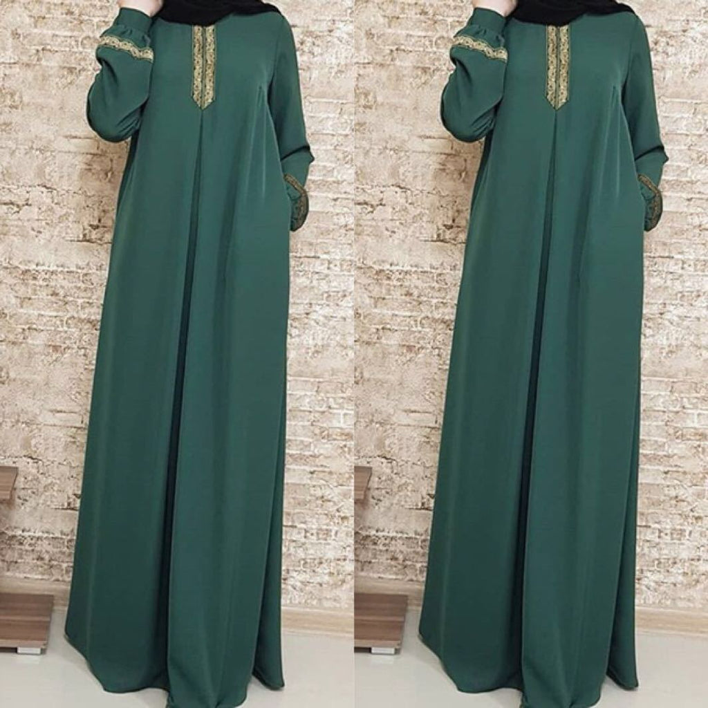 Classic Boutique Ethnic Print Loose Long Dress