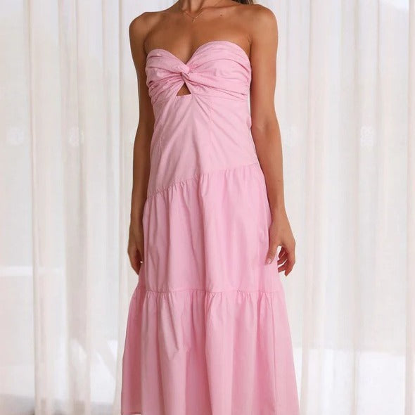 Glamorous Women's Summer Sexy Bandeau Waist Dress