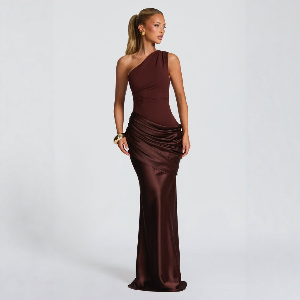 Women's Casual Long-sleeved Pure Desire Camisole Solid Color Dress