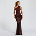Women's Casual Long-sleeved Pure Desire Camisole Solid Color Dress