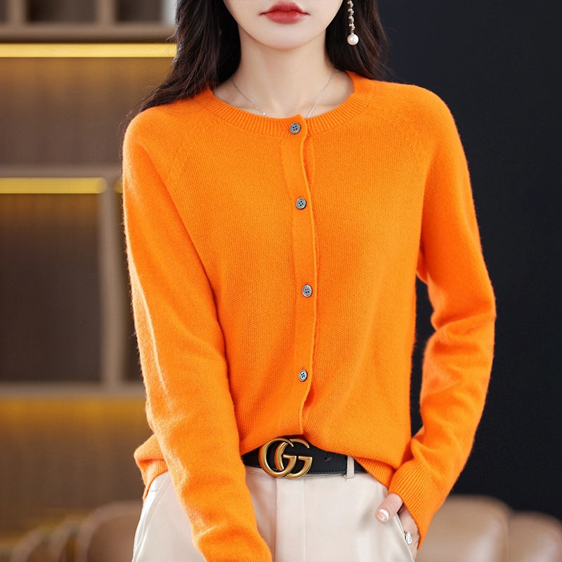 Women's Neck Knitted For Autumn Loose Long Sleeve Bottoming Women's Sweater